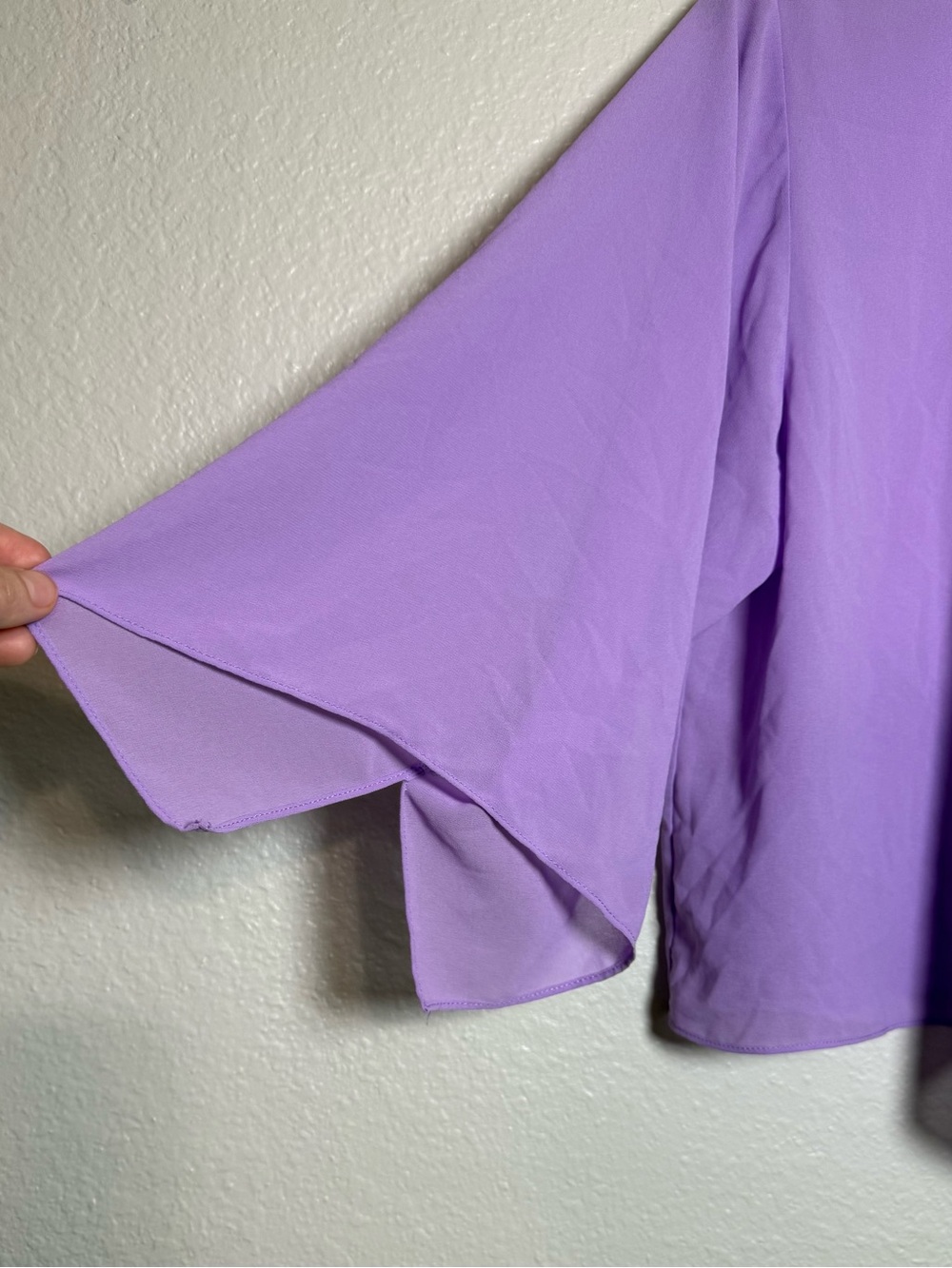 Kate Kasin Purple Chiffon Kimono Jacket 3/4 Kimono Sleeve Open Front XL - Picture 5 of 5